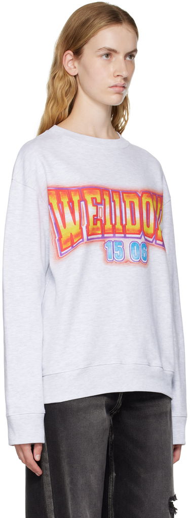 Džemper We11done We11done Crewneck Sweatshirt with Graphic Print Siva | WD-TS3-22-765-U-GY, 1