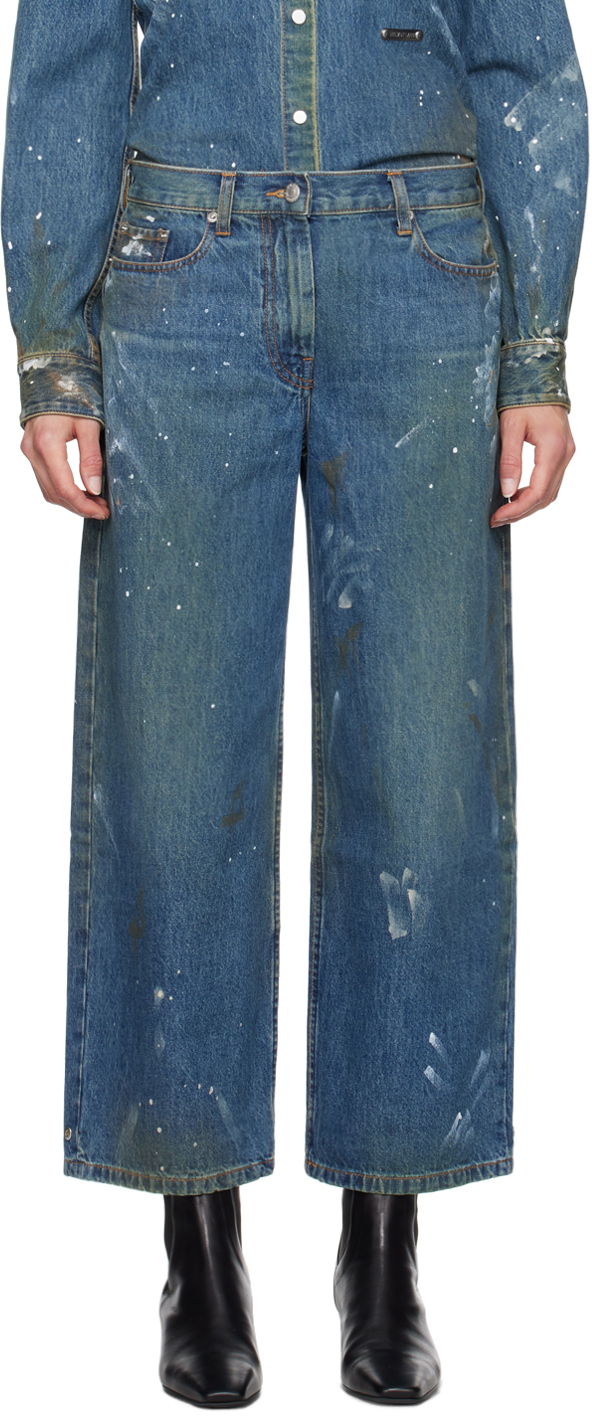 Jeans Helmut Lang Painted Wide Leg Jeans Plava | O05DW202