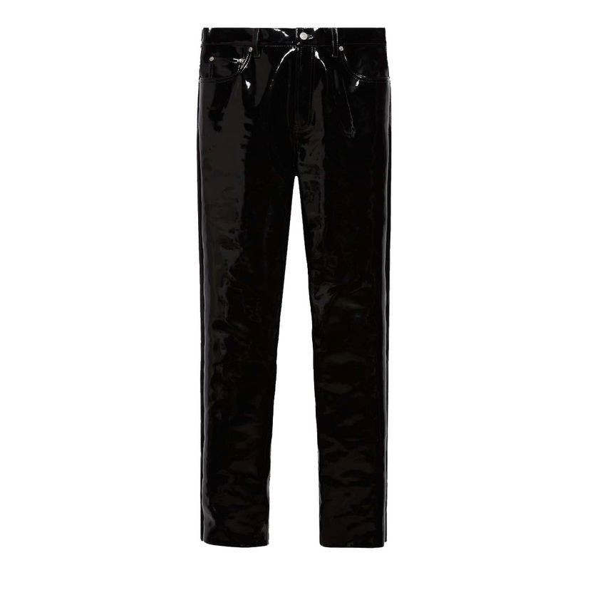 Hlače Gucci Vinyl Pant Black Crna | 760732 XDCOU 1000