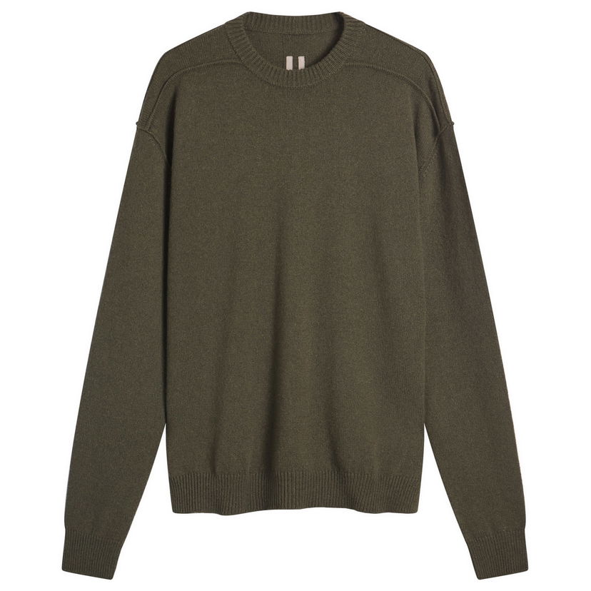 Džemper Rick Owens Rick Owens Knit Crew Sweater Zelena | RU02E1684-WSBR-25