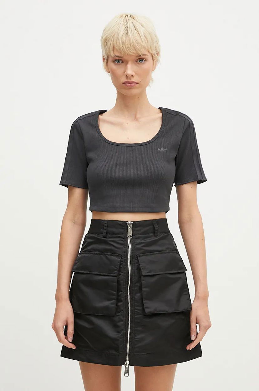 Crop top adidas Originals Originals Femme Galore Baby T-Shirt Crna | JN3013