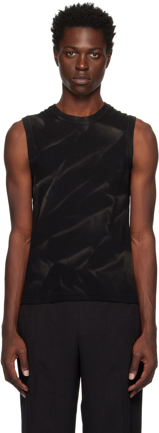 Majica bez rukava Dion Lee Crinkle Sunfade Tank Top Crna | C3091R23