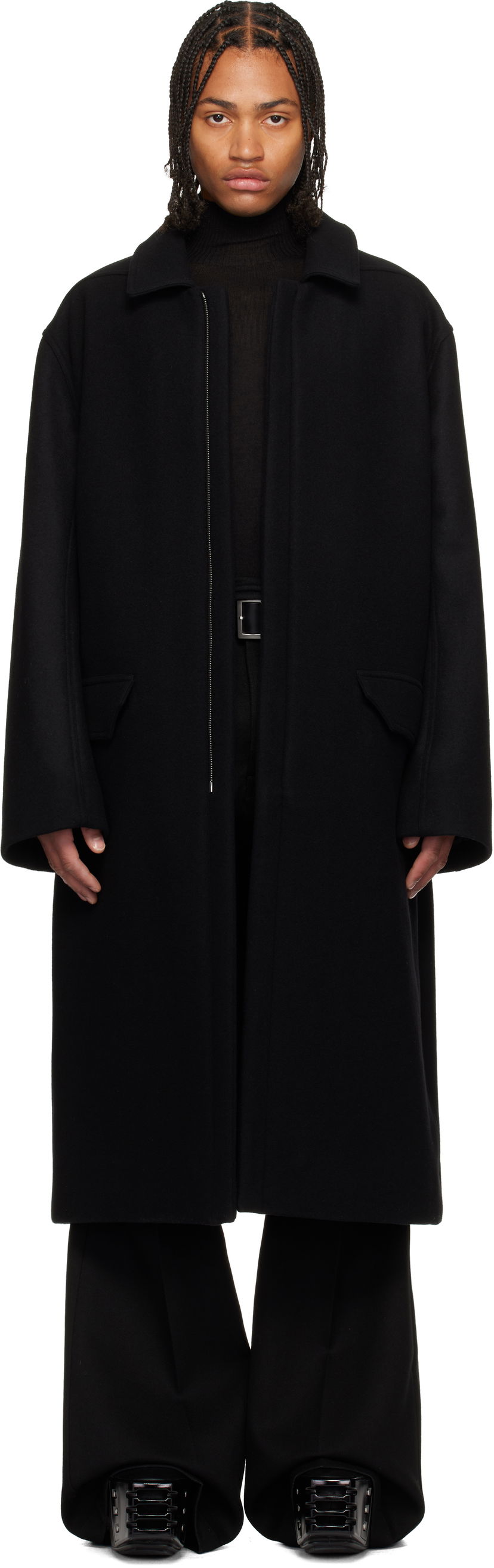Kabanica Rick Owens Concordians Jumbo Mac Coat Crna | RR02E1913 WSF