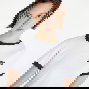 Majica kratkih rukava Patagonia P-6 Label Organic Ringer Tee Bijela | 37577 WHI, 2