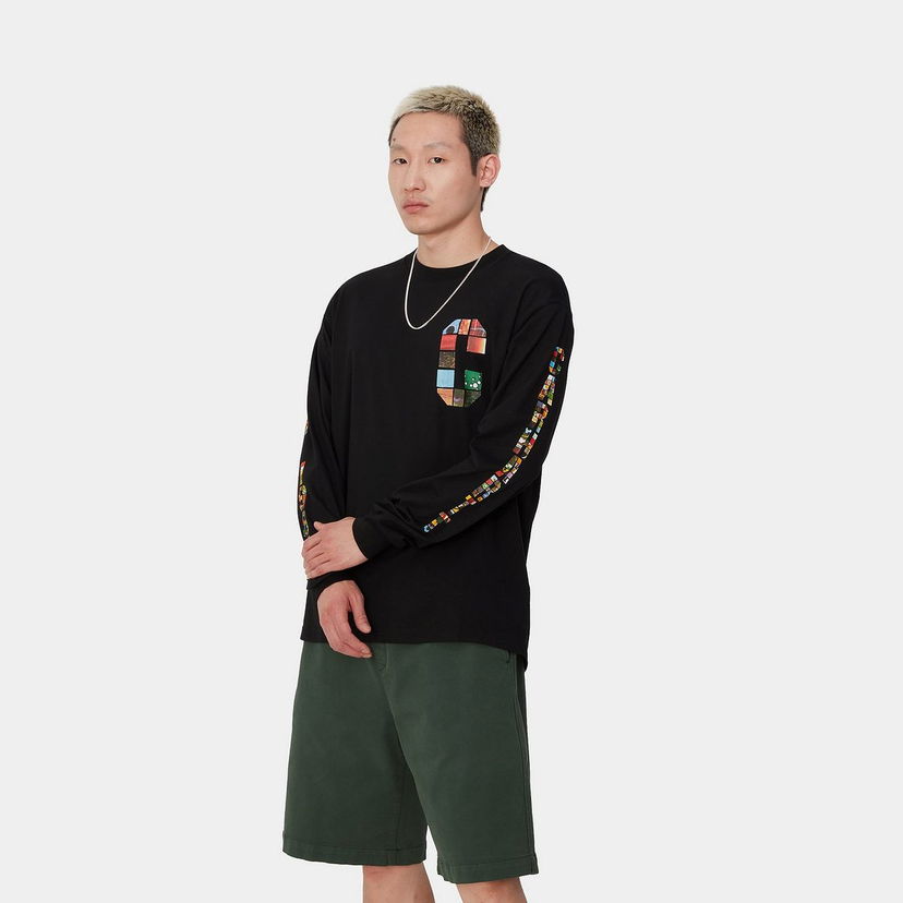 Majica kratkih rukava Carhartt WIP Machine 89 Graphic Long Sleeve T-Shirt Crna | I033674_9