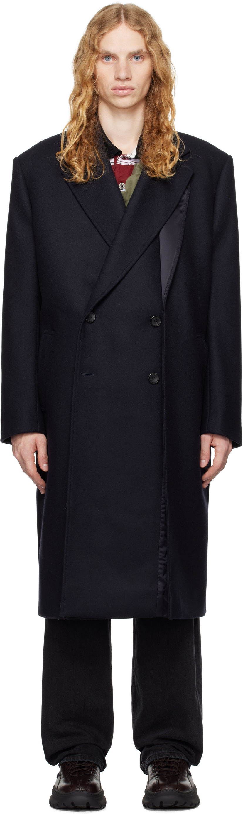 Kaputi Y/PROJECT Double Front Coat Plava | 201CO006