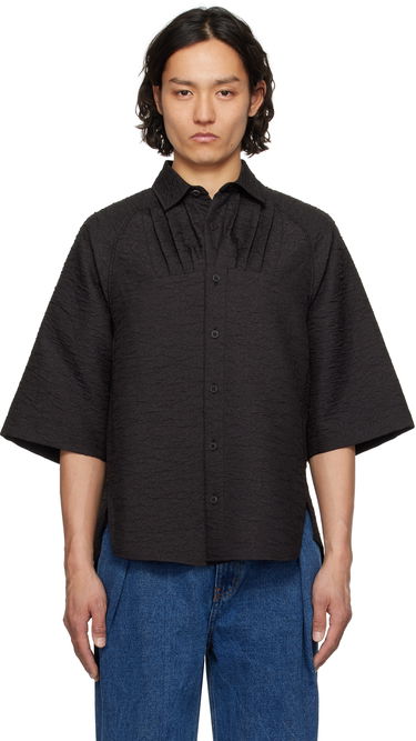 Košulja ADER ERROR ADER error Product. 53 Textured Short Sleeve Shirt Crna | BO01SSSH0201BK, 0