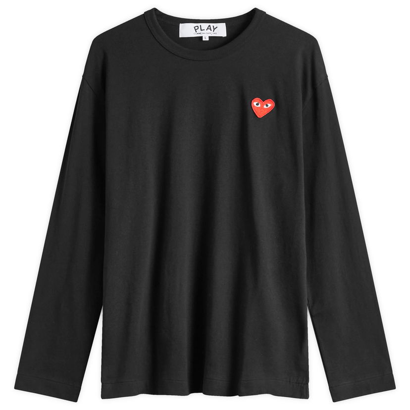 Majica kratkih rukava Comme des Garçons Long Sleeve Logo T-Shirt Black/Red Crna | AX-T118-051-1