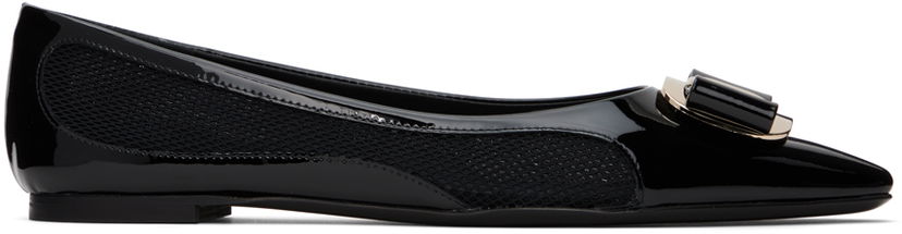 Odjeća FERRAGAMO Ferragamo Zea Mesh Ballerina Flats Crna | 01H644 - 768786