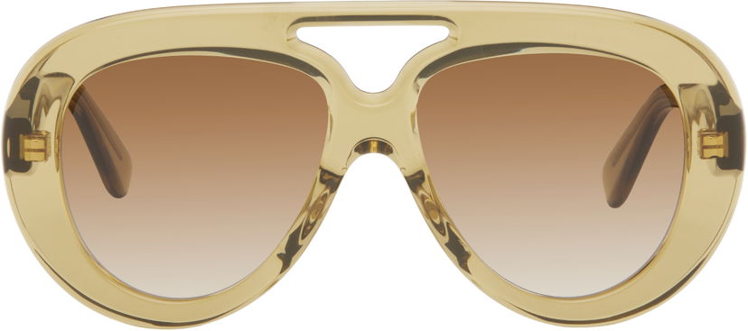 Sunčane naočale Loewe Round Spoiler Aviator Sunglasses Bež | LW40144U 192337178948