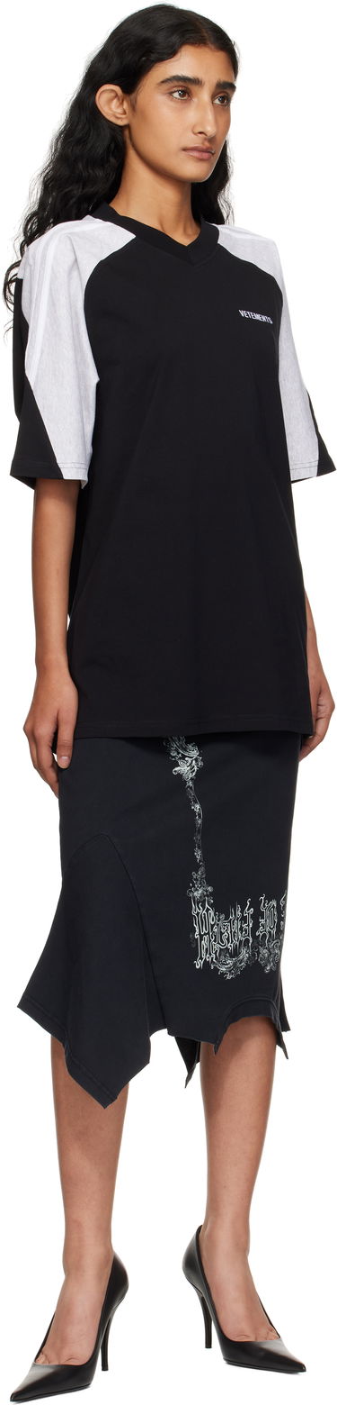 Suknja VETEMENTS Vetements Cradle Of Filth Print Asymmetrical Midi Skirt Crna | WCF76SK690M, 3