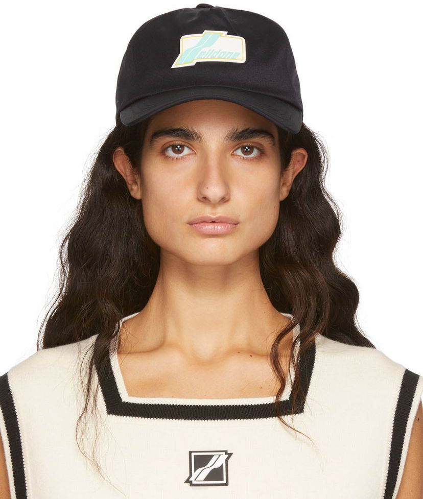 Kapa We11done We11done Logo Baseball Cap Crna | WD-AH1-22-409-U-NV