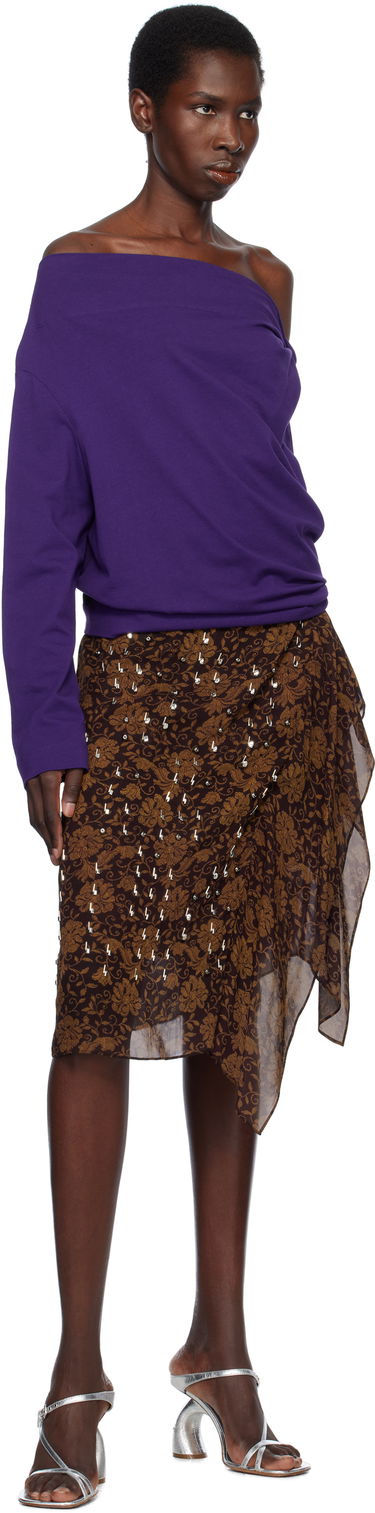 Džemper Dries Van Noten Dries Van Noten Off-Shoulder Top Ljubičasta | 251-011142-1603, 3