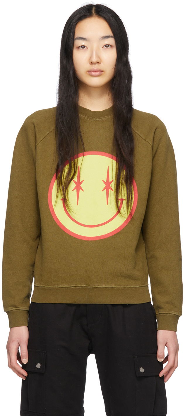 Dukserice PHIPPS Organic Cotton Sweatshirt With Smiley Print Zelena | T002 W B1 J0001 11019