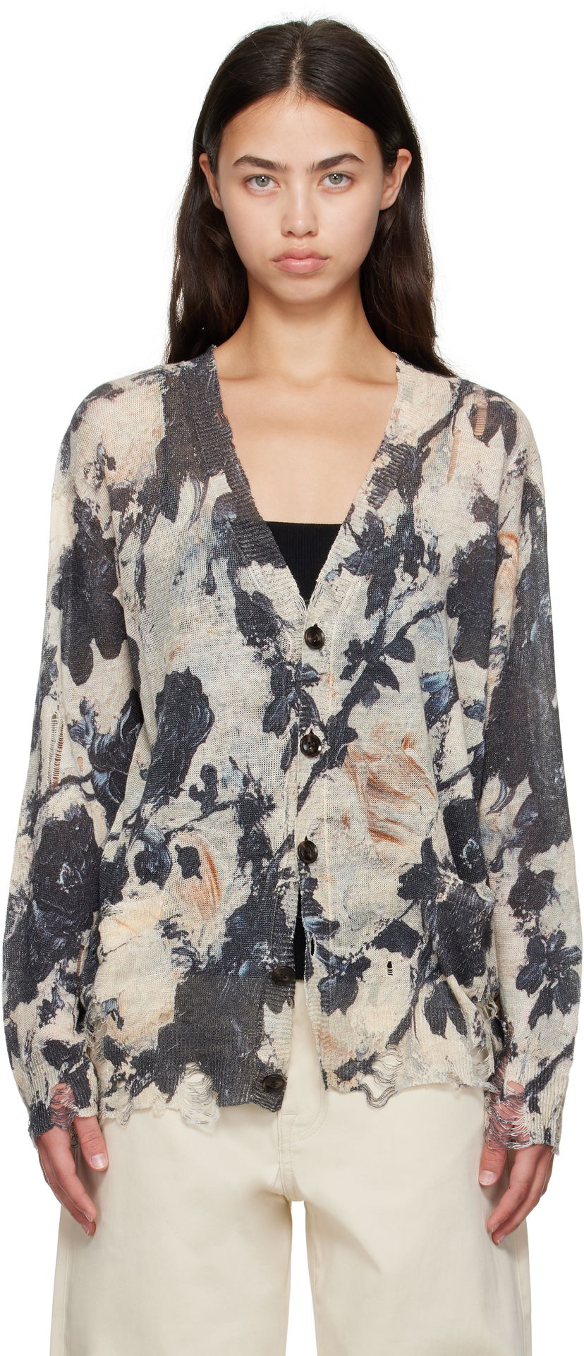 Džemper R13 R13 Boyfriend Floral Cardigan Višebojno | R13WY200-Y228A