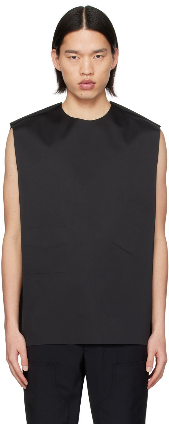 Prsluk We11done We11done Embossed Pocket Tank Top Crna | WD-BL1-24-122-M-BK