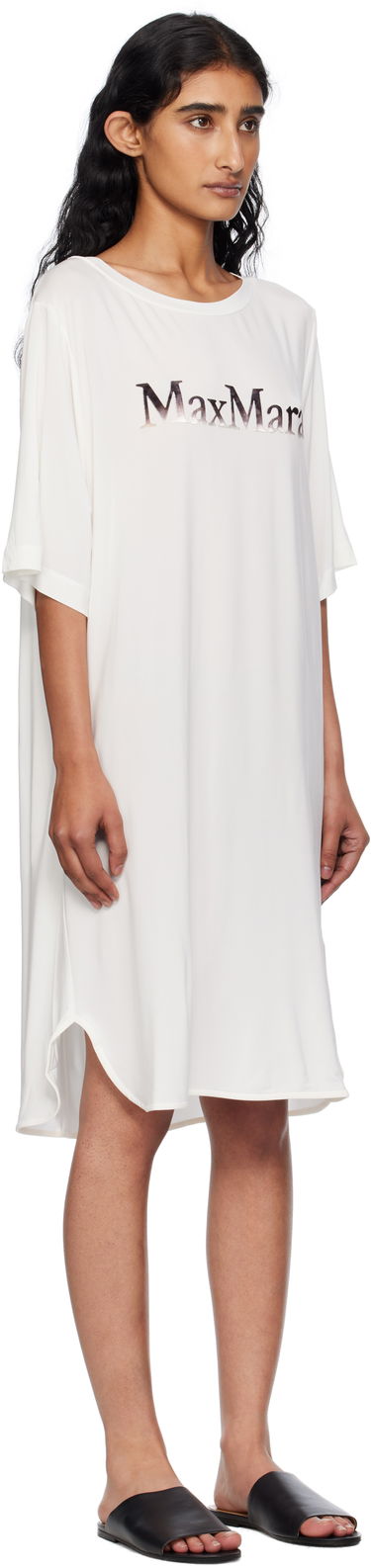 Haljina Max Mara Max Mara Luna T-Shirt Minidress Bijela | 2516621039600, 1