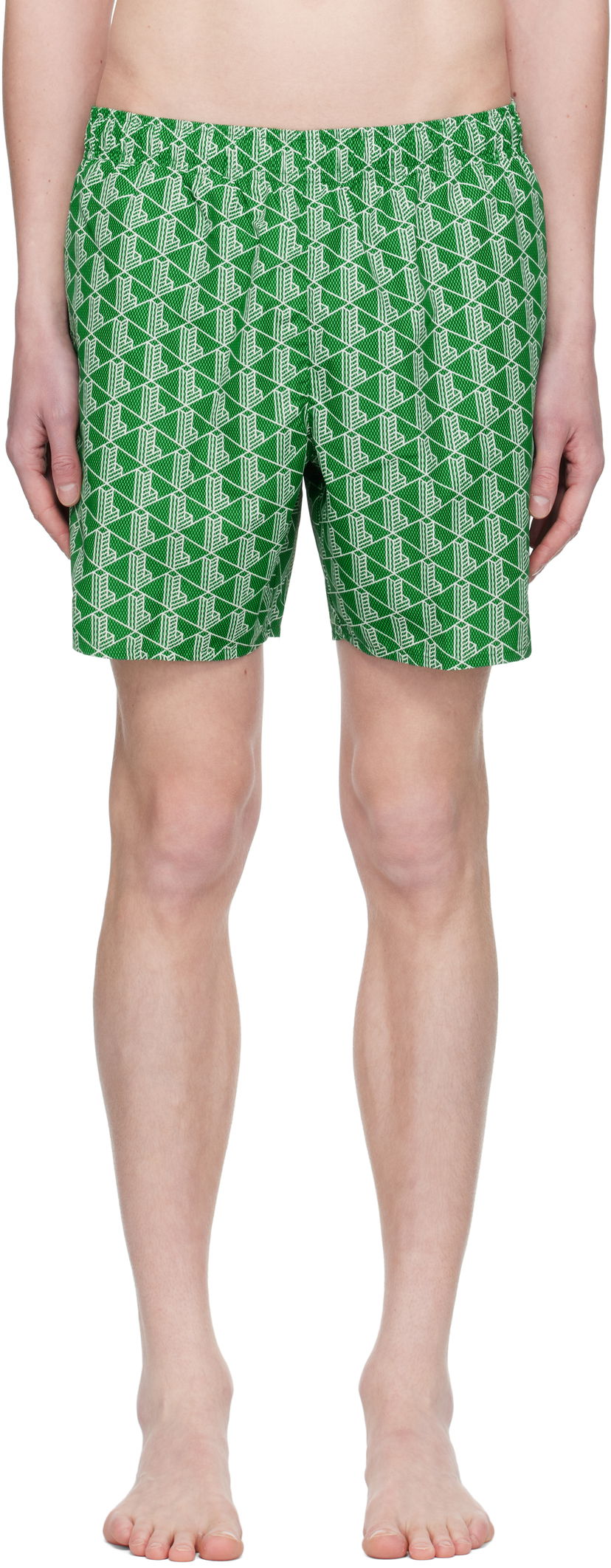 Kupaći kostimi Lacoste Lacoste Monogram Swim Shorts Zelena | MH9086_HEI