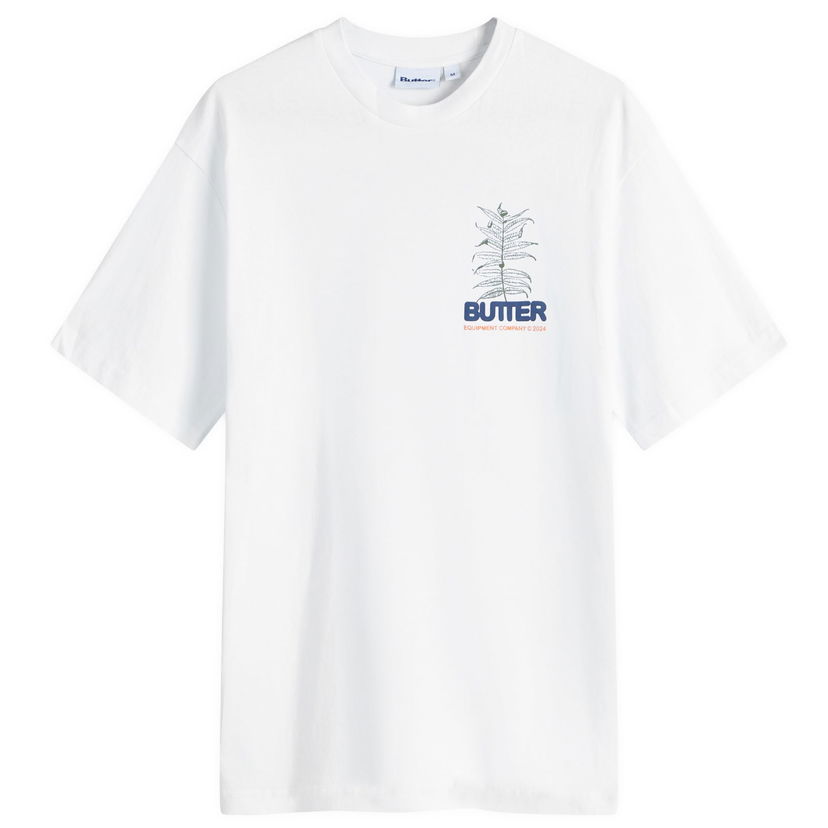 Majica kratkih rukava Butter Goods Men's White T-Shirt with Earth Print Bijela | BGQ4240004-WHT