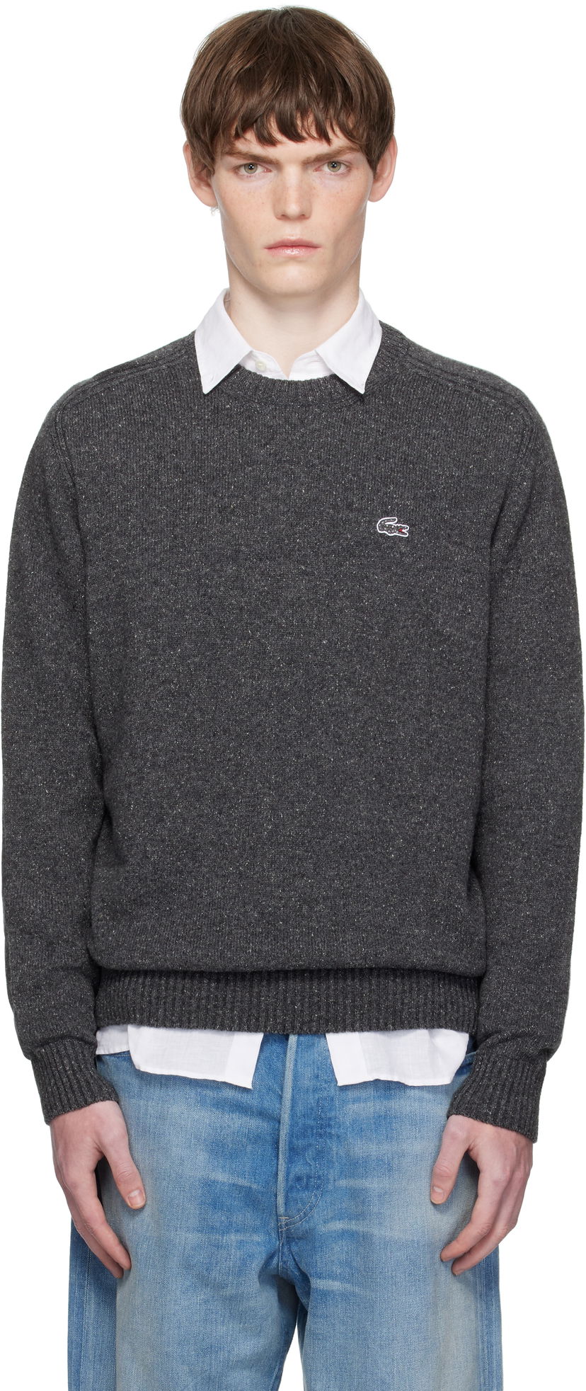 Džemper Lacoste Lacoste Knit Sweater Siva | AH5173_I7X