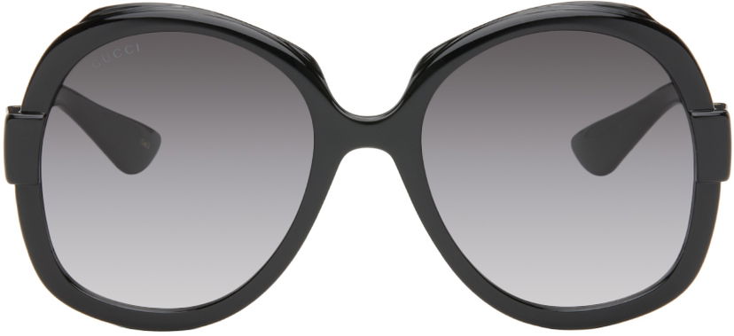 Sunčane naočale Gucci Black Oversized Sunglasses Crna | GG1432S-001