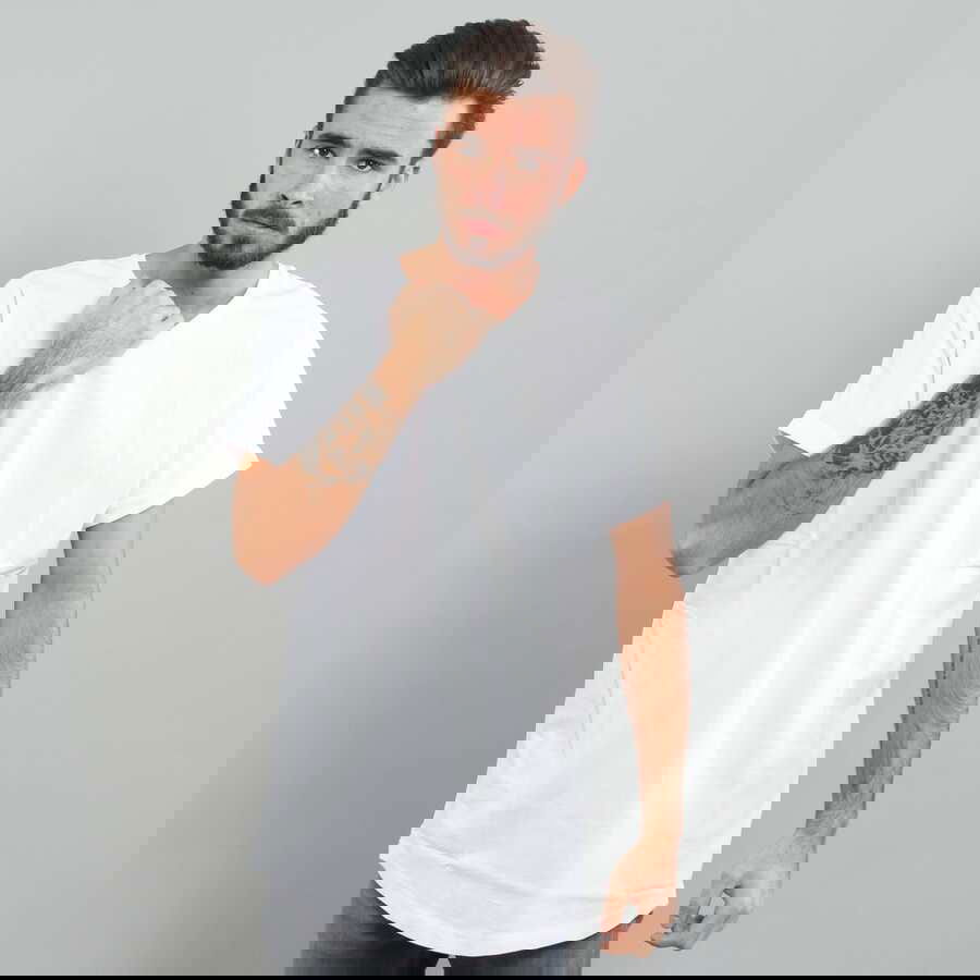 Majica kratkih rukava Urban Classics Long Shaped Turnup Bijela | TB1561 white, 0