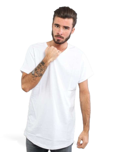 Majica kratkih rukava Urban Classics Long Shaped Turnup Bijela | TB1561 white