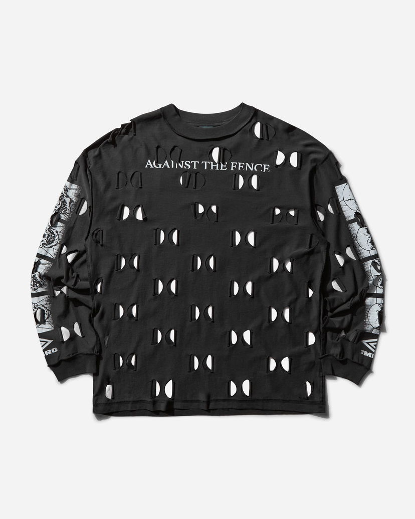 Majica kratkih rukava Umbro Against The Fence Longsleeve T-Shirt Crna | UBMW0290JY82 BLK0020
