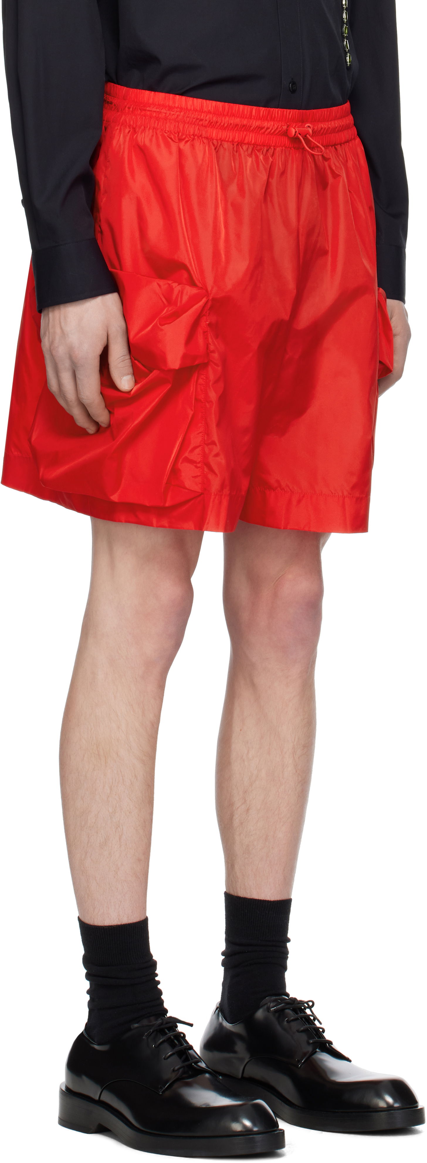 Kratke hlače Simone Rocha Simone Rocha Cargo Flap Pocket Drawstring Shorts Crvena | 4135 1067, 1