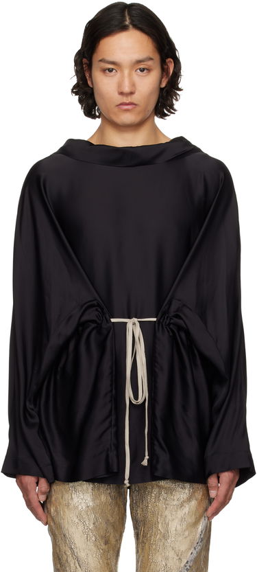 Džemper Rick Owens Rick Owens Hollywood Tunic Hoodie Crna | RR01E5702 SCH, 0
