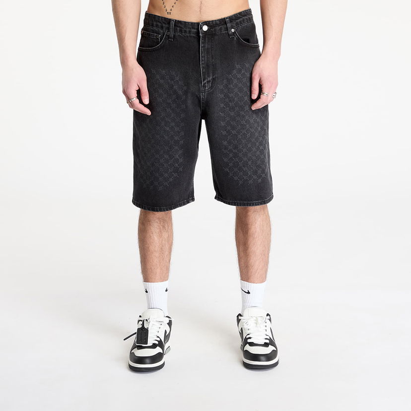 Kratke hlače DAILY PAPER Daily Paper Laser Monogram Denim Shorts Crna | 2511132