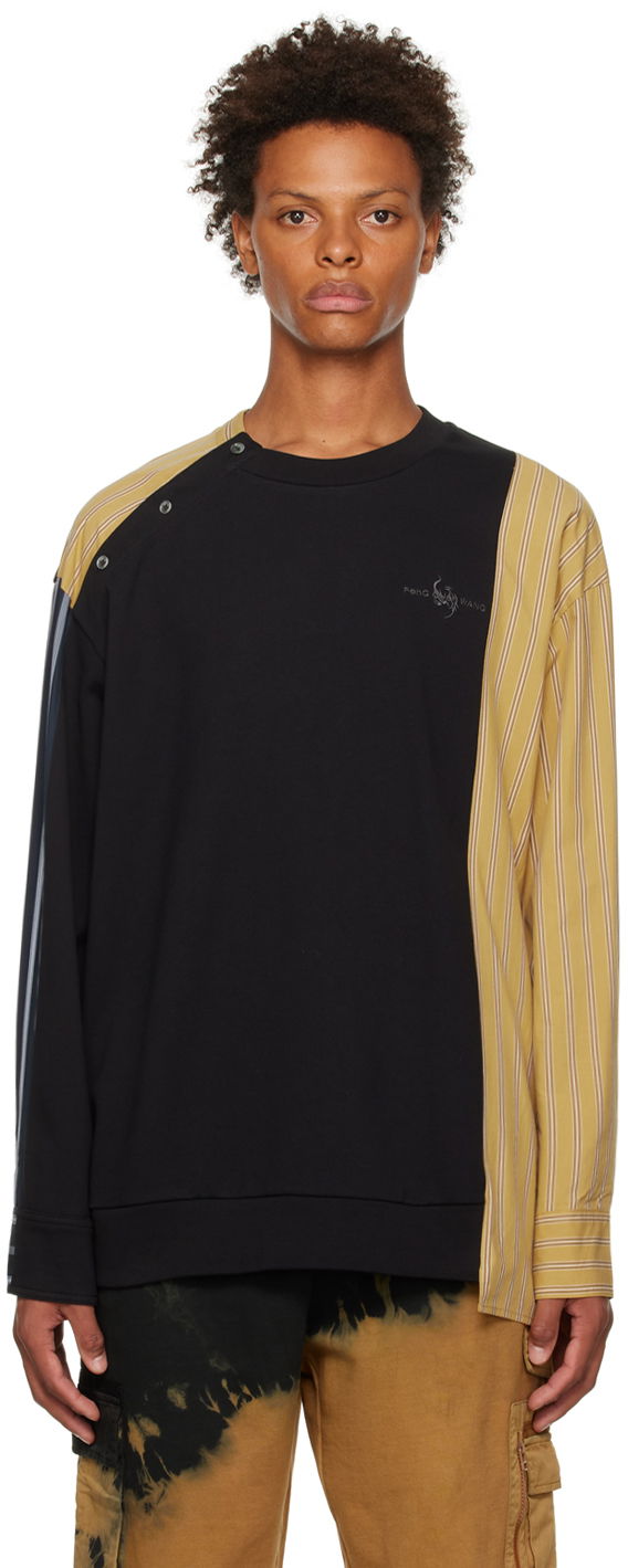 Džemper Feng Chen Wang Feng Chen Wang Paneled Sweatshirt Crna | FMF14SS03B