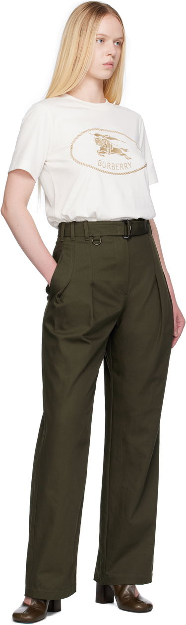 Majica kratkih rukava Burberry Burberry Knight Stamp Cotton T-Shirt Bijela | 8109817, 4