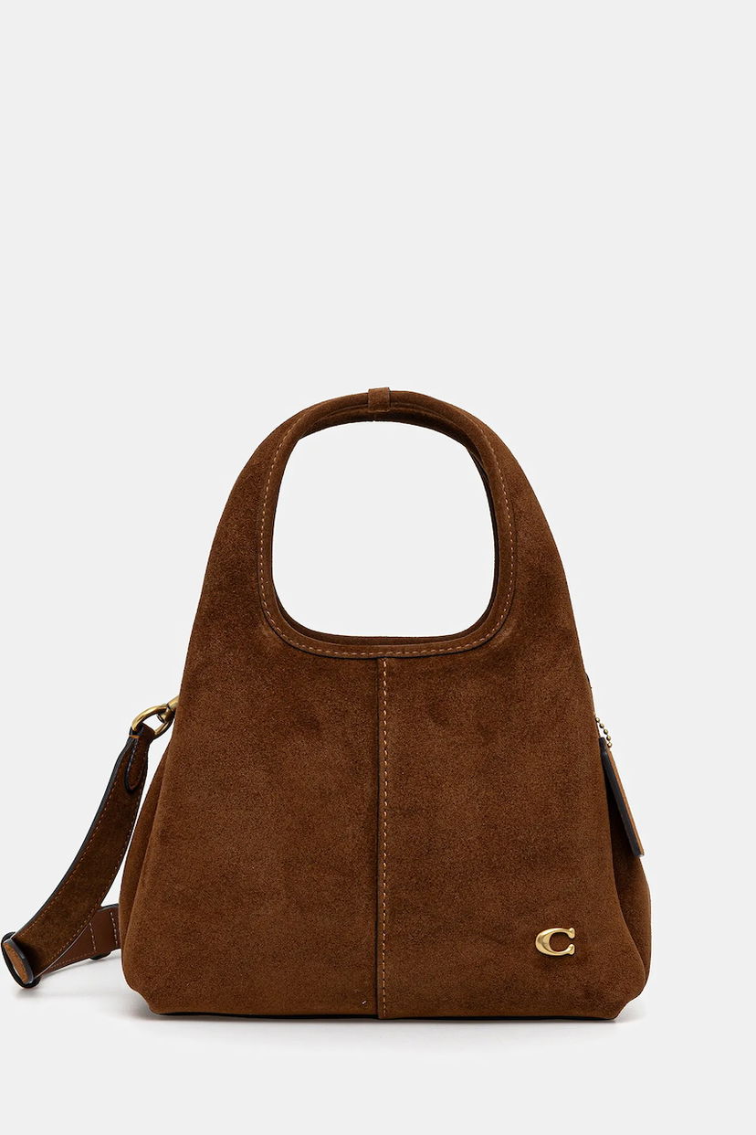 Torba za rame Coach Coach Lana 23 Suede Shoulder Bag Smeđa | CBZ95