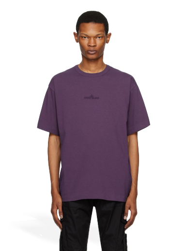 Majica kratkih rukava Stone Island Embroidered Ljubičasta | 781520444