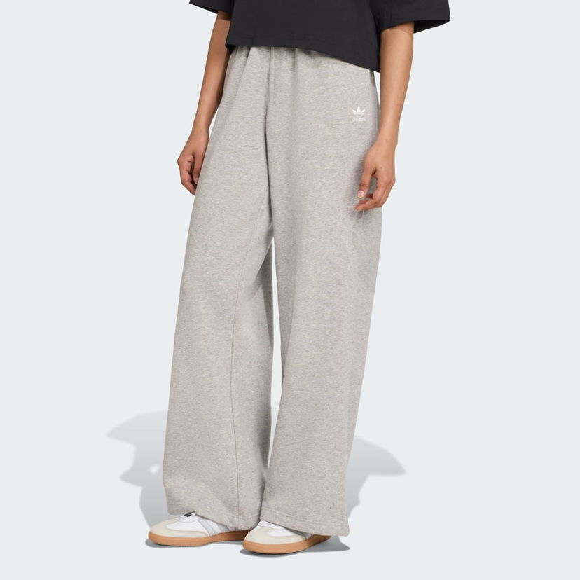 Trenirka adidas Performance Essentials Wide Leg Fleece Pants Siva | JX5252