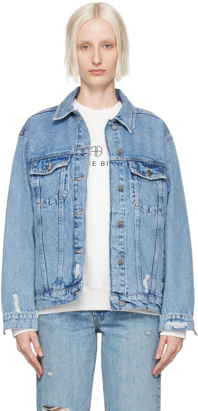 Jakna Anine Bing Rory Oversized Denim Jacket Plava | A-01-7052-435