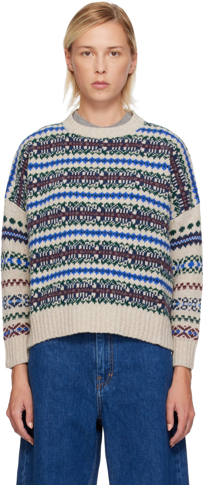 Džemper Max Mara Weekend Max Mara Rivetto Fair Isle Crewneck Sweater Višebojno | 2525366252600
