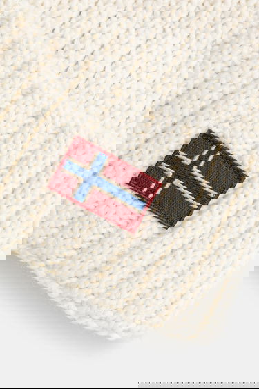 Kapica Napapijri Semiury Wool Blend Beanie with Pom-Pom and Flag Patch Bijela | NP0A4GKCN1J1, 2