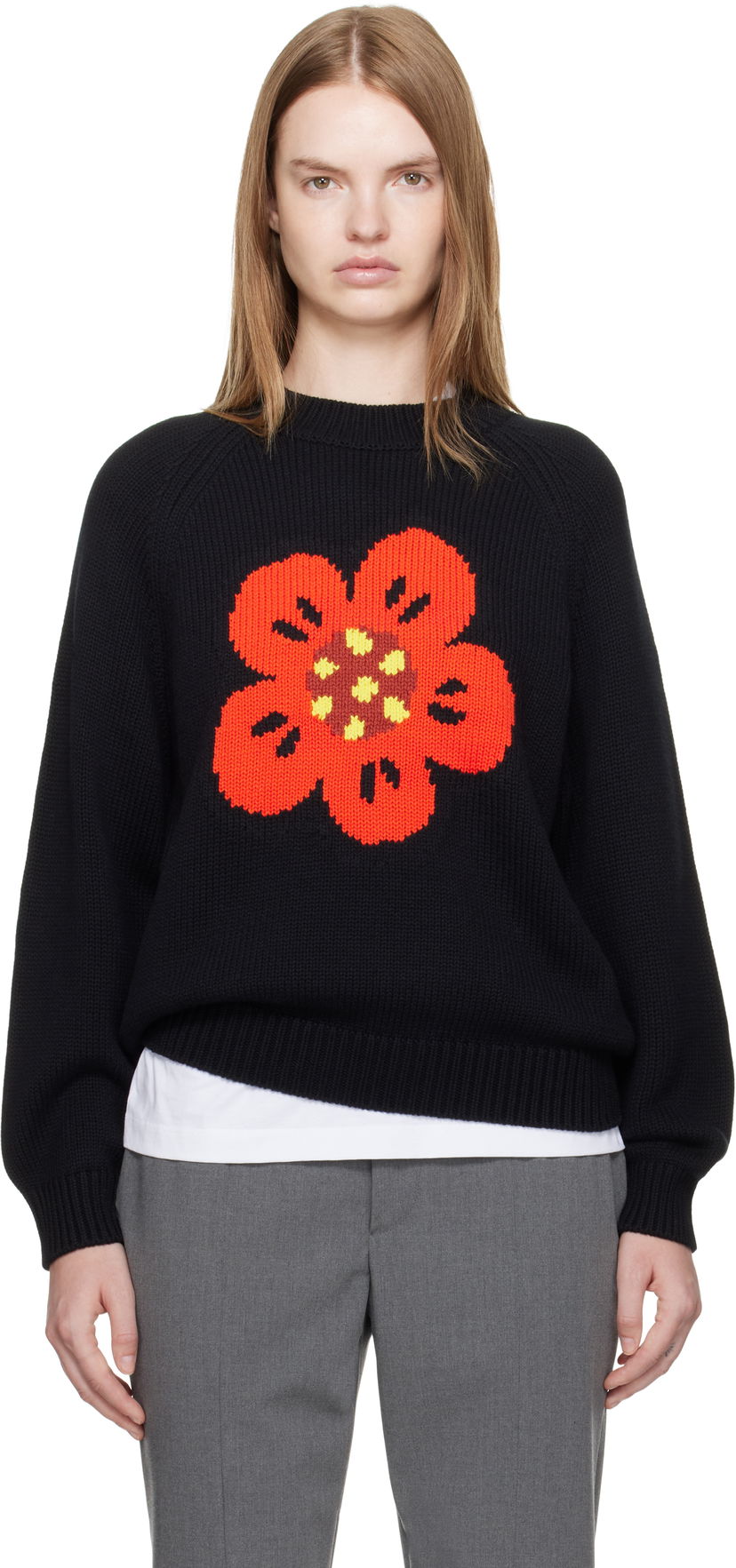 Džemper KENZO Kenzo Paris 'Boke Flower' Knit Sweater Crna | FF62PU7193LA