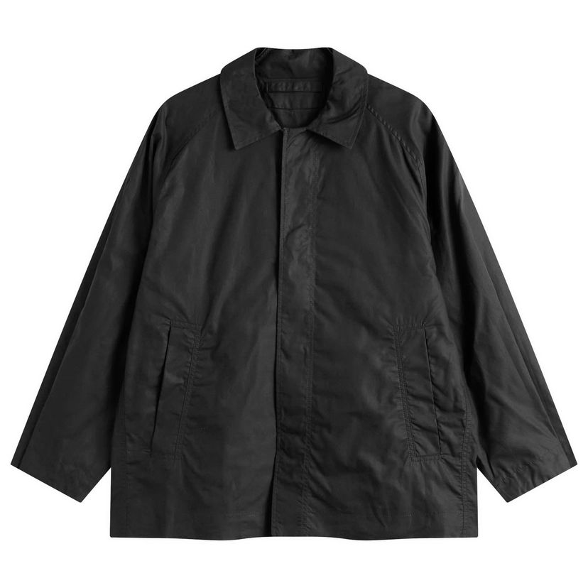 Jakna Baserange Baserange Even Waxed Cotton Jacket, Size Small Crna | OUEJ-WC-WI25