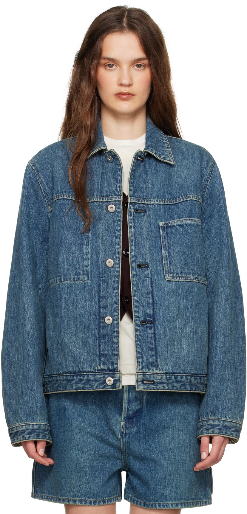 Jakna Jil Sander Jil Sander Regular Fit Denim Jacket Plava | J40SW0007_J45291