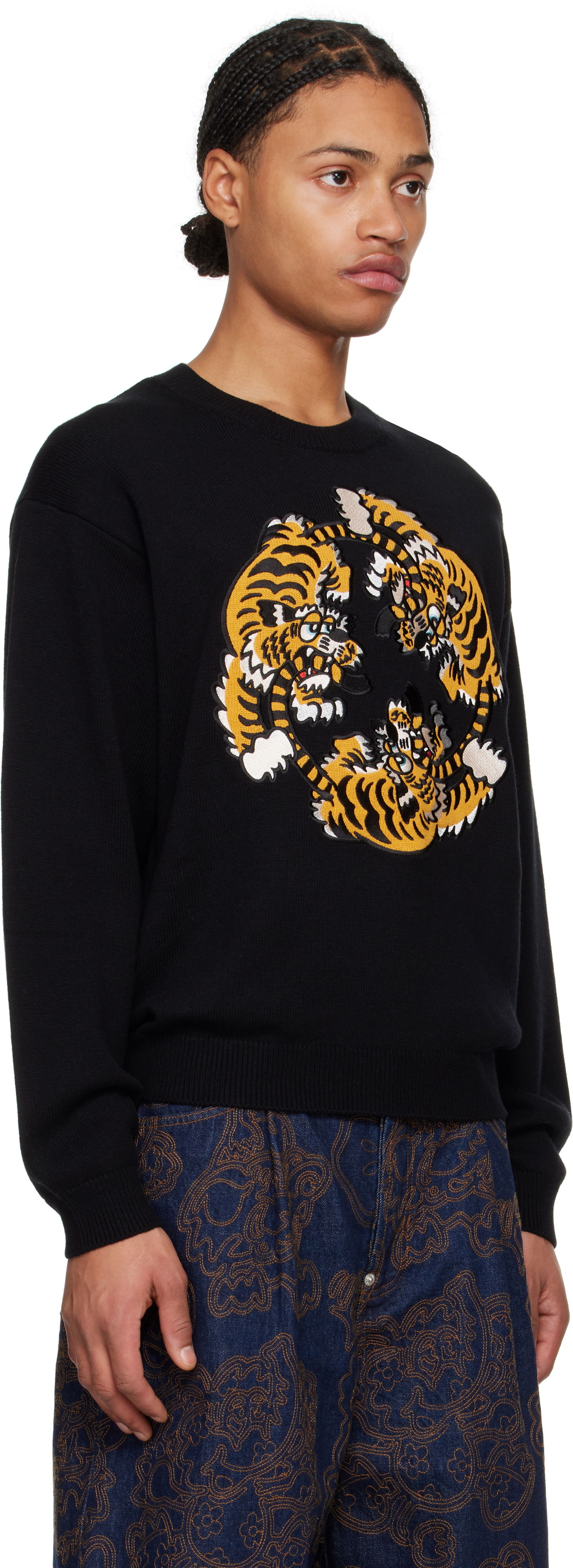 Džemper KENZO VERDY Edition Embroidered Sweater Crna | FF58PU7133CR, 1