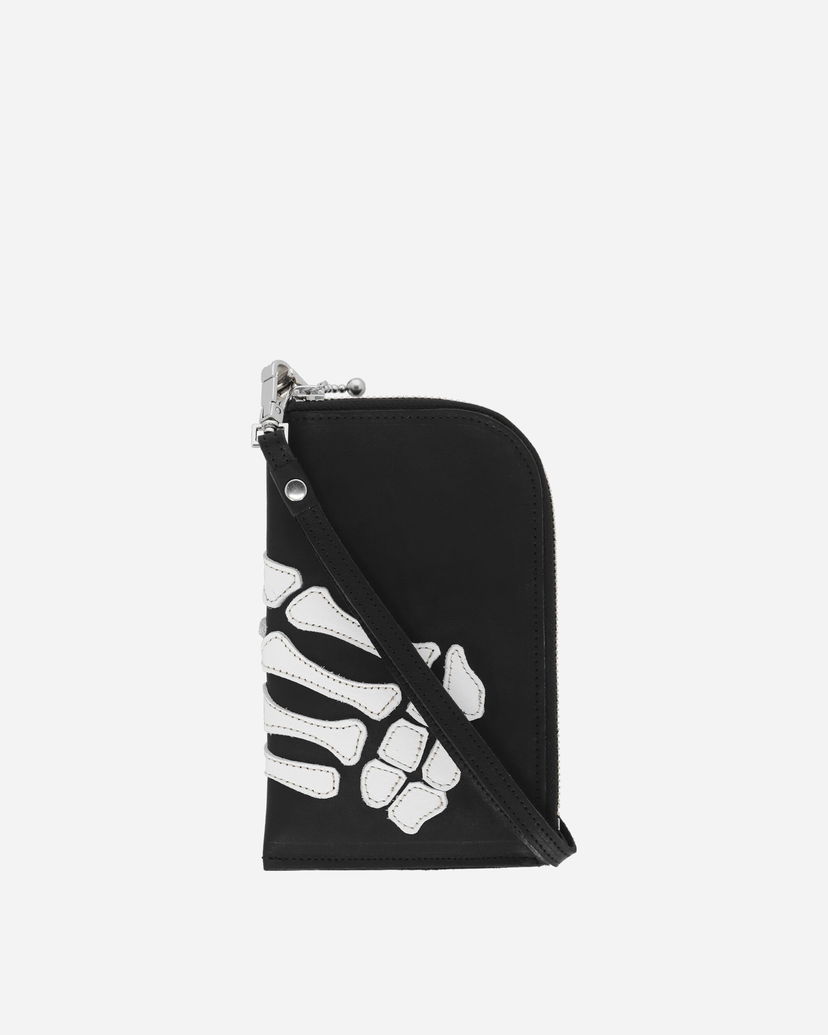 Novčanik KAPITAL Bone Hand Zip Neck Pouch Crna | EK-1679XG 1