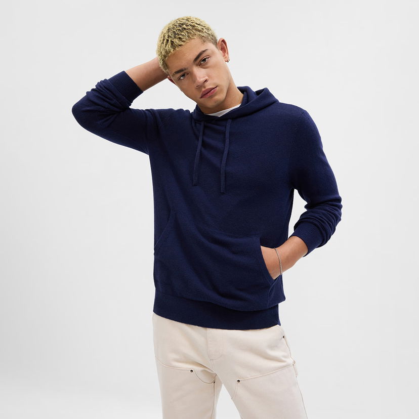 Dukserice GAP Cashsoft Hoodie Navy Uniform Tamnoplava | 774229-02