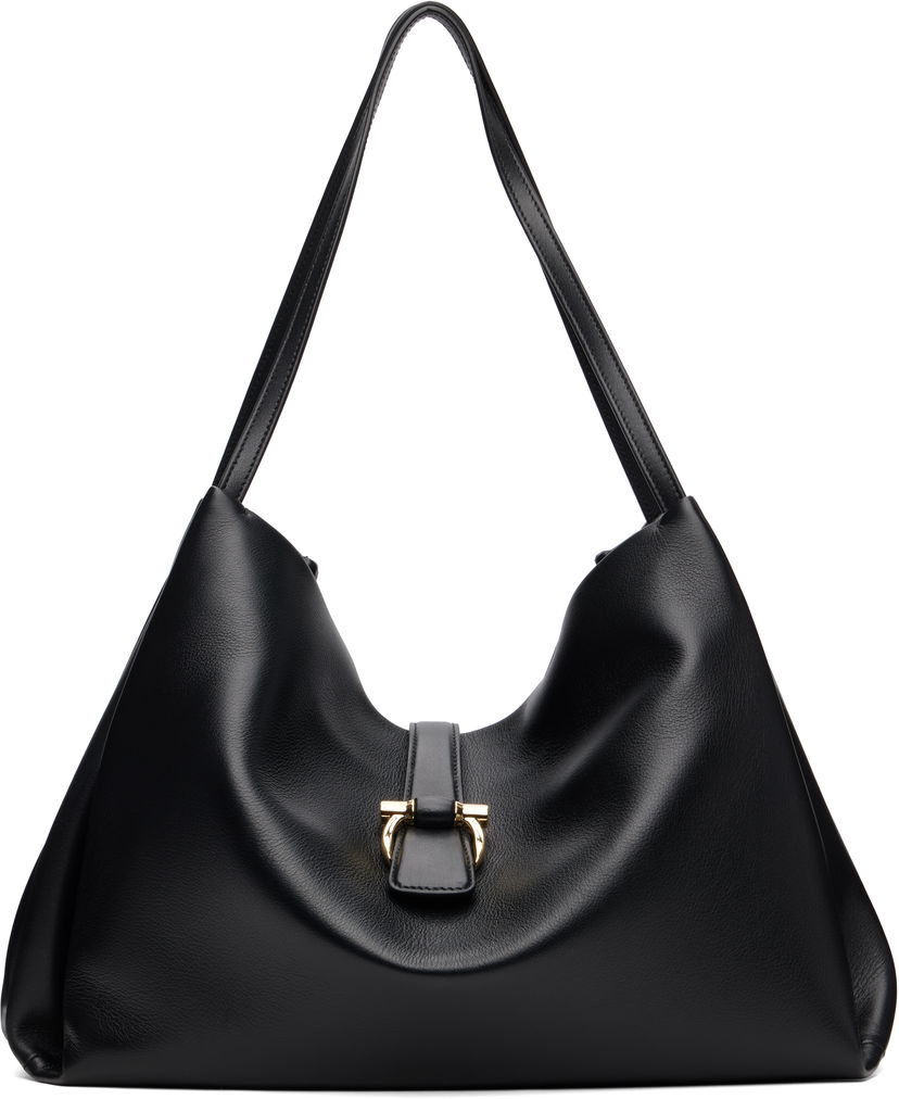 Tote bag FERRAGAMO Salvatore Ferragamo XL Calfskin Tote Crna | 777335
