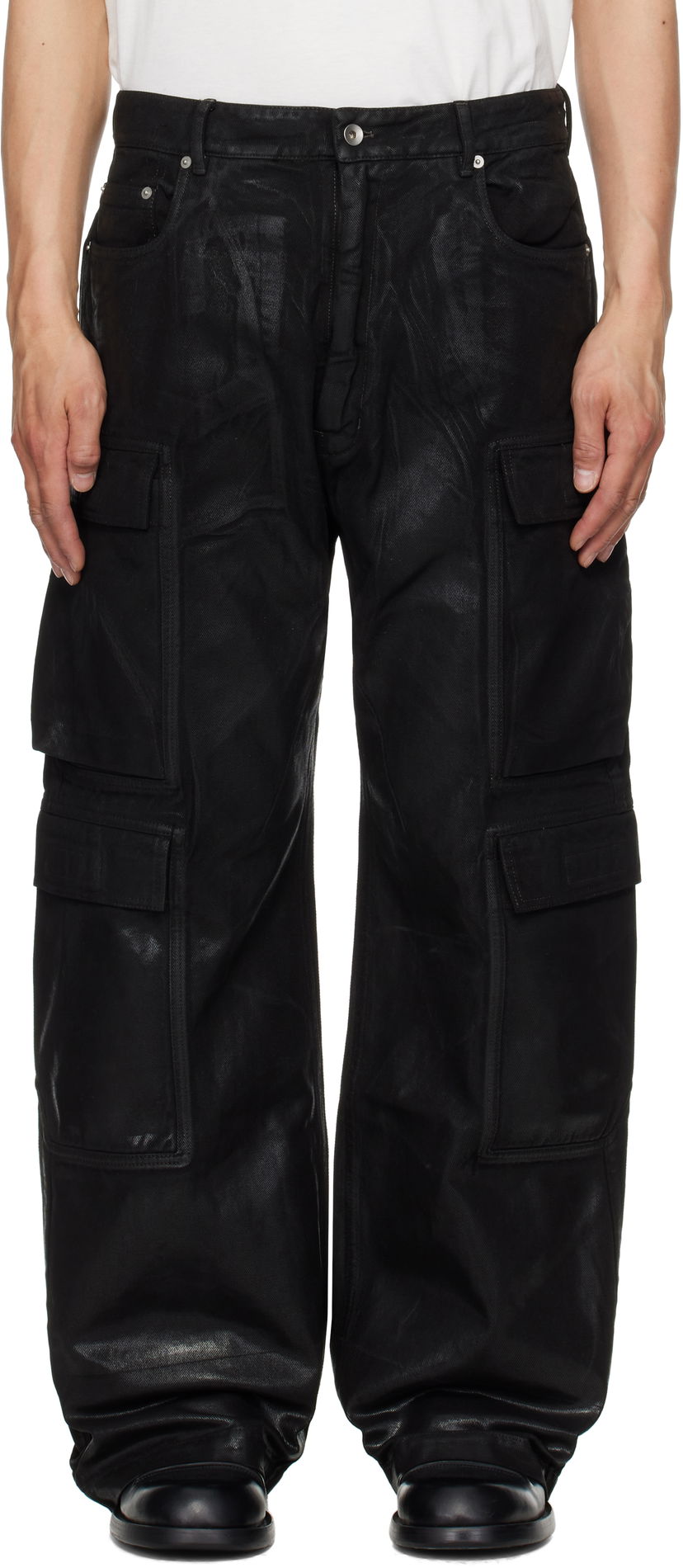Cargo hlače Rick Owens Rick Owens DRKSHDW Hollywood Double Cargo Pants Crna | DU01E3361 DCF