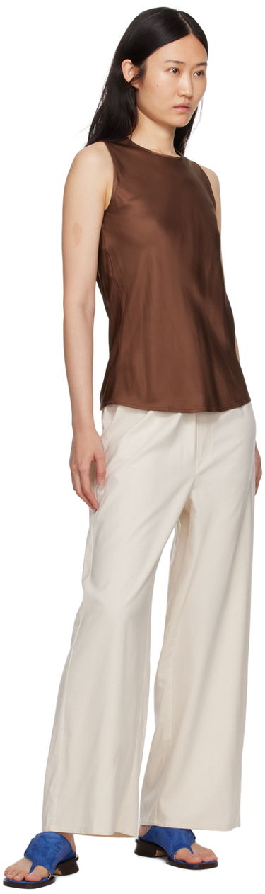 Majica bez rukava Baserange Silk Tank Top Smeđa | TODYT-VI-SP24, 3