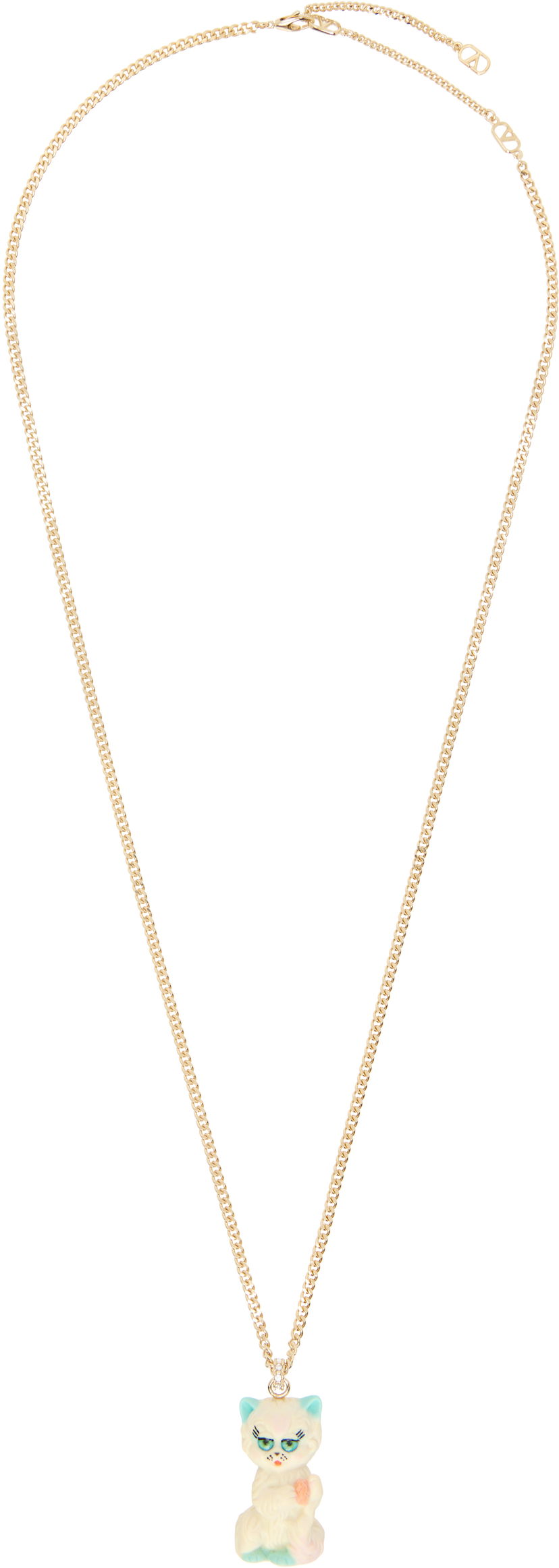 Ogrlica Valentino Valentino Garavani 'Le Chat De La Maison' Cat Pendant Necklace Žuta | 7Y2J0AL5QYE