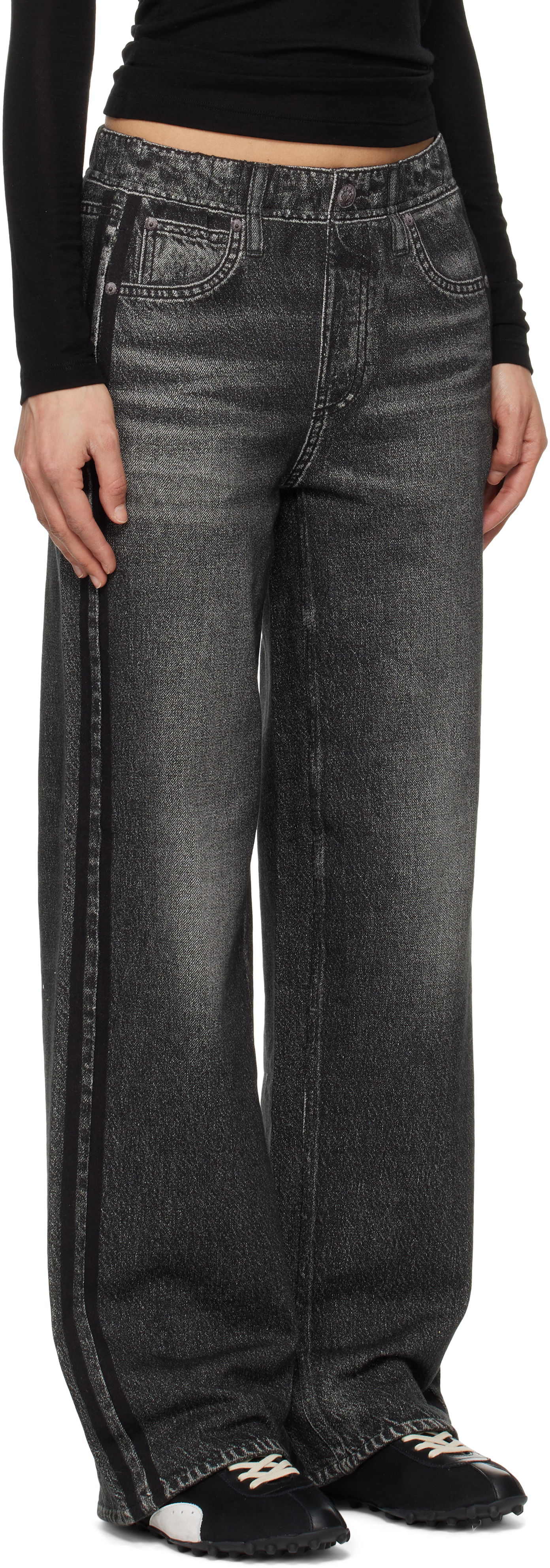 Jeans rag & bone Rag & Bone Miramar Terry Wide-Leg Track Pants Siva | WCW25S70018201, 1